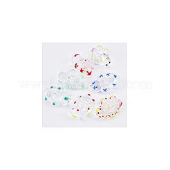 14Pcs 7 Color Transparent Acrylic Beads&nbsp;ACRC-DC0001-01