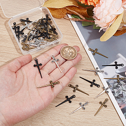 45Pcs 3 Colors Tibetan Style Alloy Pendants&nbsp;TIBEP-UN0001-23
