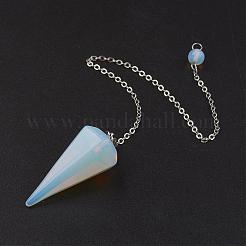 Opalite Hexagonal Pointed Dowsing Pendulums&nbsp;G-G956-D09-FF