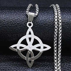 Viking Knot Stainless Steel Pendant Necklaces&nbsp;FS-WG1D0B5-01