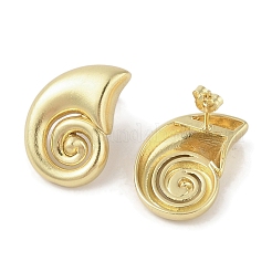 Snail Brass Stud Earrings for Women&nbsp;EJEW-Q389-06G