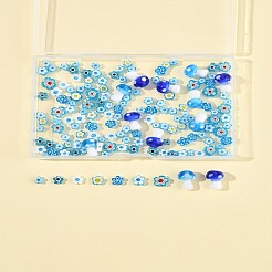 156Pcs 9 Styles Handmade Millefiori Glass Beads&nbsp;LAMP-FS0001-33
