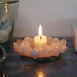 Natural Rose Quartz Candle Holders&nbsp;PW-WG74475-01