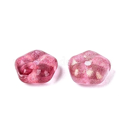 Spray Painted Glass Beads&nbsp;DGLA-R052-002-B06