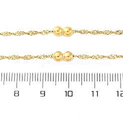304 Stainless Steel Double Round Rope Chain Necklaces&nbsp;NJEW-C073-03G
