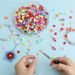 1000Pcs 2 Styles Luminous Plastic Pearlized Beads&nbsp;KY-SZ0001-56