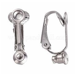 Tarnish Resistant 304 Stainless Steel Clip-on Earring Converters Findings&nbsp;STAS-O110-20P