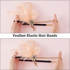 Alloy Rhinestone Headbands&nbsp;OHAR-WH20014-002B