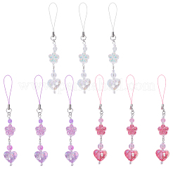 9Pcs 3 Colors Acrylic Mobile Straps&nbsp;HJEW-GO00075