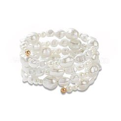 Resin Imitation Pearl Arm Cuff Bangles for Women&nbsp;AJEW-WH20011-99