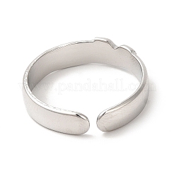Non-Tarnish 201 Stainless Steel Open Cuff Ring&nbsp;RJEW-E063-45P