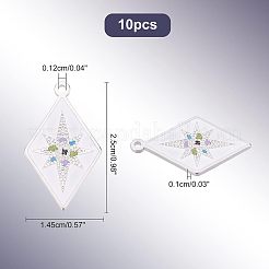 10Pcs 304 Stainless Steel Pendants&nbsp;STAS-NB0001-28
