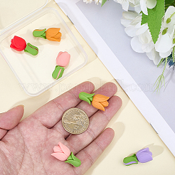 8Pcs 4 Colors Flower Silicone Beads&nbsp;SIL-BM0001-02