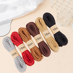 6 Bunldes 6 Colors Braided Polycotton Round Twine&nbsp;OCOR-CY0004-24B