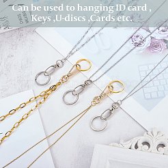 304 Stainless Steel Paperclip Chains Neck Strap Lanyard&nbsp;HJEW-SW00135