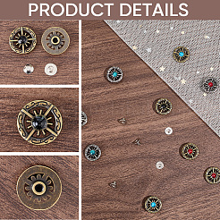 24Bag 12 Styles Alloy Synthetic Stone Beads Buttons&nbsp;BUTT-CP0001-17