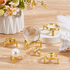 6Pcs 3 Styles Alloy Crystal Ball Display Bases&nbsp;ODIS-ME0001-05