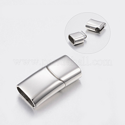 Tarnish Resistant Smooth Surface 304 Stainless Steel Magnetic Clasps with Glue-in Ends&nbsp;STAS-N002-38
