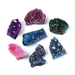 13Pcs Electroplated Spray Painted Natural Amethyst Geode Cornucopia Mineral Specimen&nbsp;G-N347-14