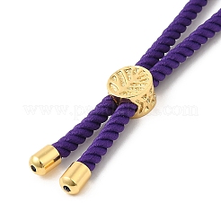 Twisted Nylon Cord Silder Bracelets&nbsp;DIY-B066-03G-03