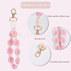 Flower Handmade Beaded Keychain&nbsp;KEYC-WH20003-03B