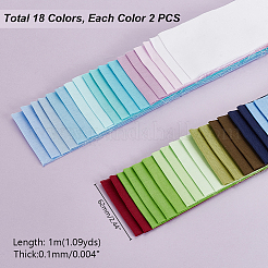 36Pcs 18 Colors Cotton Ribbon&nbsp;DIY-WH0542-52