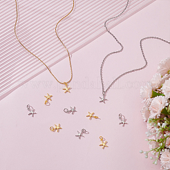 16Pcs 2 Colors Brass Charms&nbsp;KK-ME0002-11