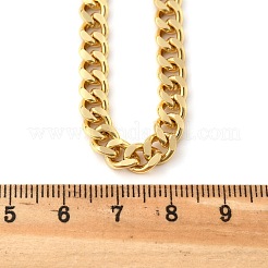 Brass Cuban Link Chain Necklacea for Women Men&nbsp;NJEW-F337-03G-01