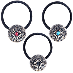 6Pcs 3 Colors Alloy Hair Ties&nbsp;DIY-CY0001-80B