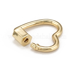 Brass Screw Carabiner Lock Charms&nbsp;KK-T047-04G
