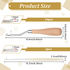 24Pcs Wood Knitting Needles&nbsp;TOOL-WA0001-05
