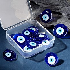 12Pcs 3 Style Handmade Lampwork Evil Eye Pendants&nbsp;LAMP-LS0001-15