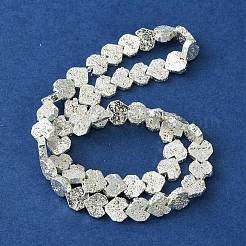 Electroplated Natural Lava Rock Beads Strands&nbsp;G-H303-A09-S01