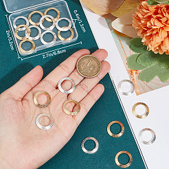 20Pcs 2 Colors Brass Linking Rings&nbsp;KK-BBC0010-38