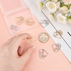 8Pcs 2 Colors 304 Stainless Steel Pendants&nbsp;STAS-UN0030-36