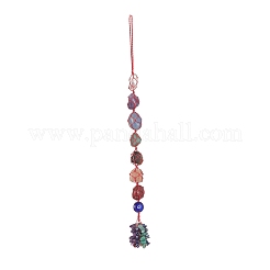 7 Chakra Nuggets Natural Gemstone Pocket Pendant Decorations&nbsp;HJEW-JM01049-04