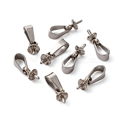Tarnish Resistant 201 Stainless Steel Peg Bails Pendants&nbsp;STAS-E031-1
