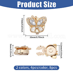 8Pcs 2 Colors Zinc Alloy Cufflinks&nbsp;BUTT-GL0001-03