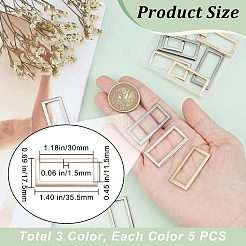 15Pcs 3 Colors Alloy Buckles&nbsp;DIY-GF0006-13C