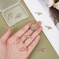 12Pcs Brass Micro Pave Cubic Zirconia Pendants&nbsp;KK-SC0003-17-RS