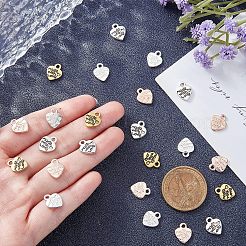 320Pcs 4 Colors Ideas for Valentines Day Gifts Tibetan Style Alloy Charms&nbsp;FIND-FH0001-40