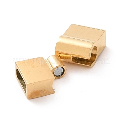 Ion Plating(IP)  316 Surgical Stainless Steel Magnetic Clasps with Glue-in Ends&nbsp;STAS-M297-03B-G
