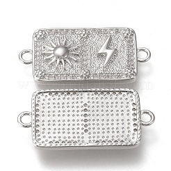 Brass Micro Pave Cubic Zirconia Links Connectors&nbsp;ZIRC-F116-21-P