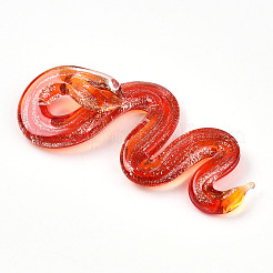 Handmade Gold Sand Lampwork Big Pendants&nbsp;LS-LAMP-T023-11