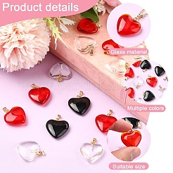 18Pcs 3 Colors Spray Painted Glass Pendants&nbsp;GLAA-YW0004-33