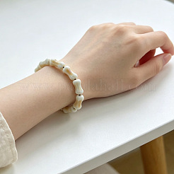 Handmade Porcelain Bone Beaded Stretch Bracelets&nbsp;WG788E8-01