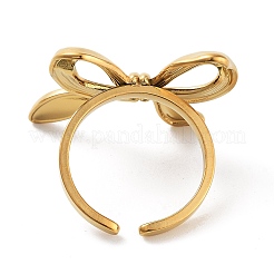 304 Stainless Steel Open Cuff Rings for Women&nbsp;RJEW-Z044-02G-02