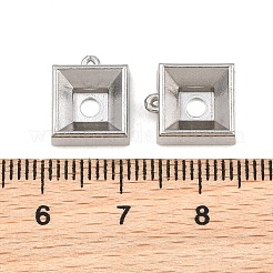 304 Stainless Steel Charm Rhinestone Settings&nbsp;SA-CBAC865-07C-P