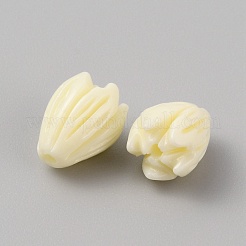 Opaque Resin Flower Rose Beads&nbsp;RESI-TAC0022-01C