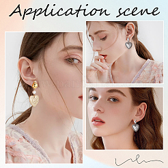32Pcs 2 Colors Half Round Brass Clip-on Earring Findings&nbsp;KK-SC0004-21